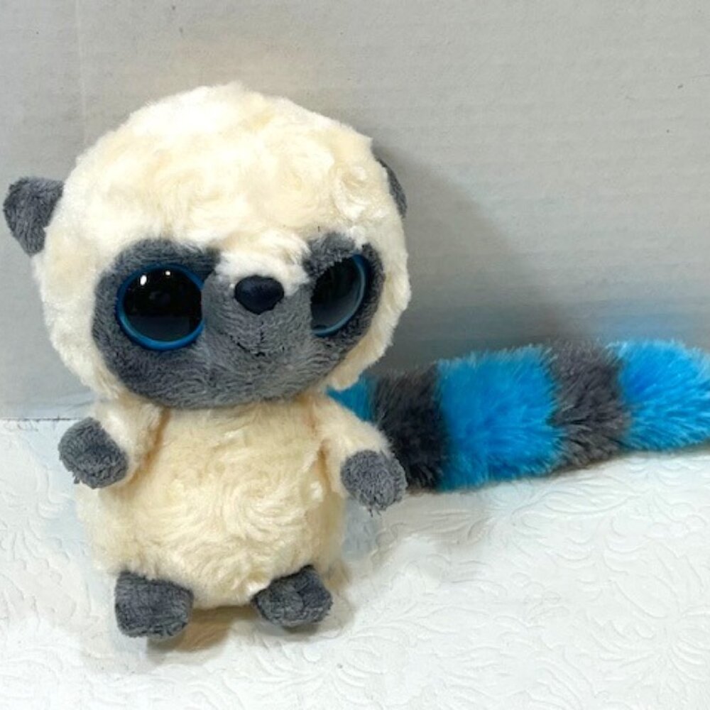Yoohoo & Friends Ivory/Gray Lemur Long Tail Plush Soft Stuffed Animal Toy 5" - Picture 3 of 10